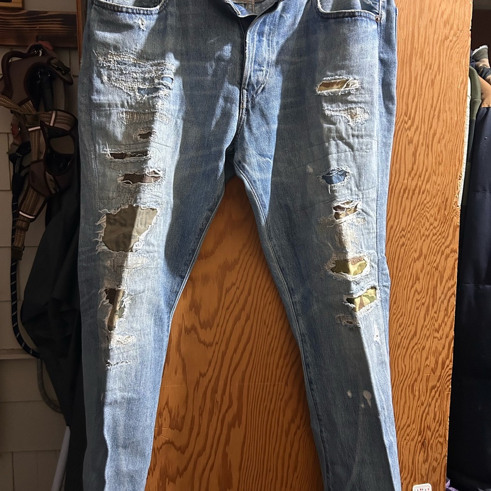 Polo Ralph Lauren Light Blue Distressed Jeans